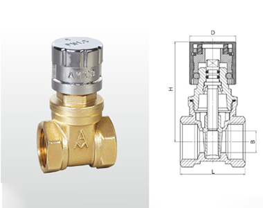 埃美柯黃銅磁性帶鎖閘閥結(jié)構(gòu)圖
